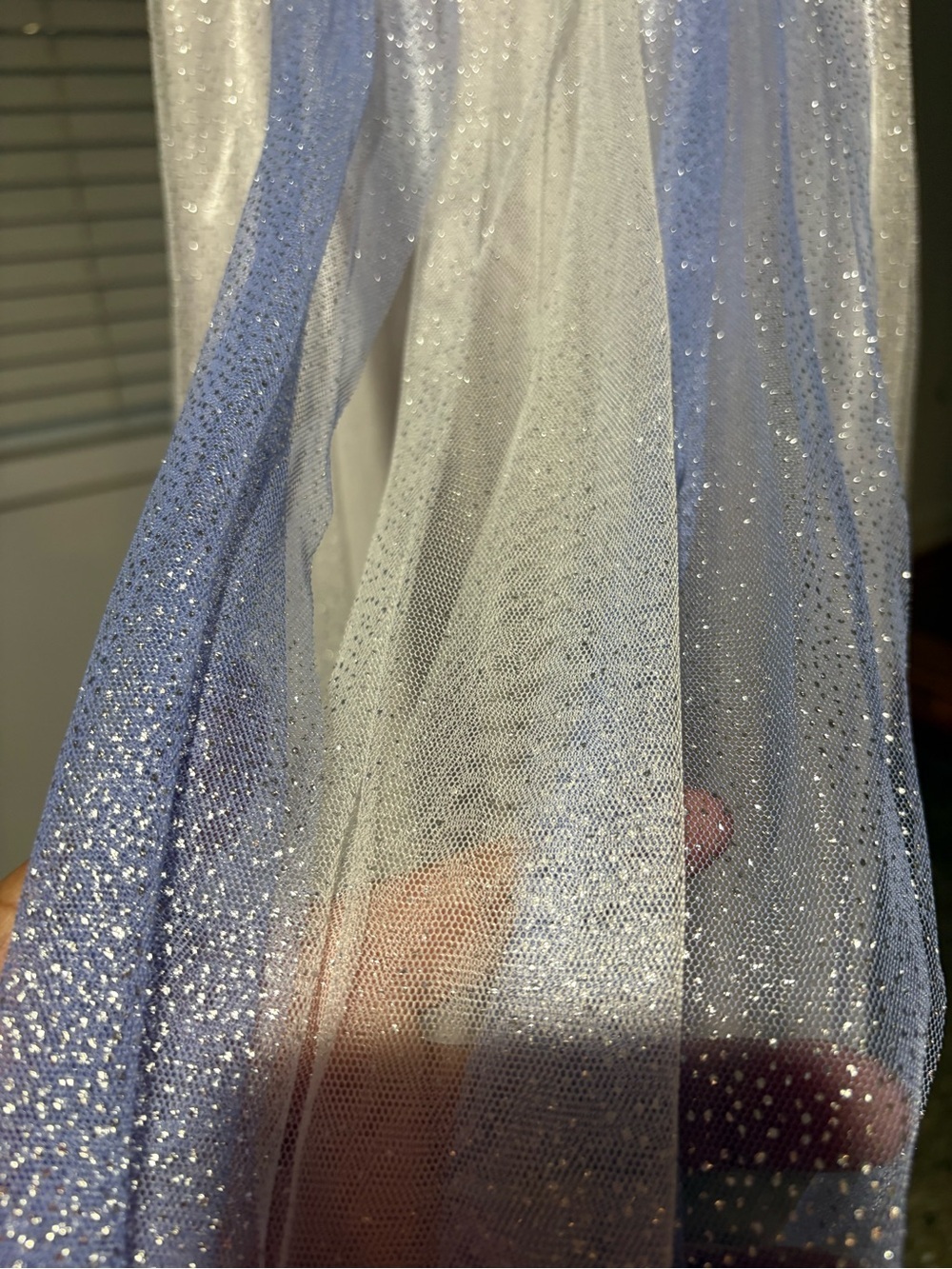 Elsa Inspired Girls' Sparkle Costume Dress - White & Light Purple - Picture 4 of 7